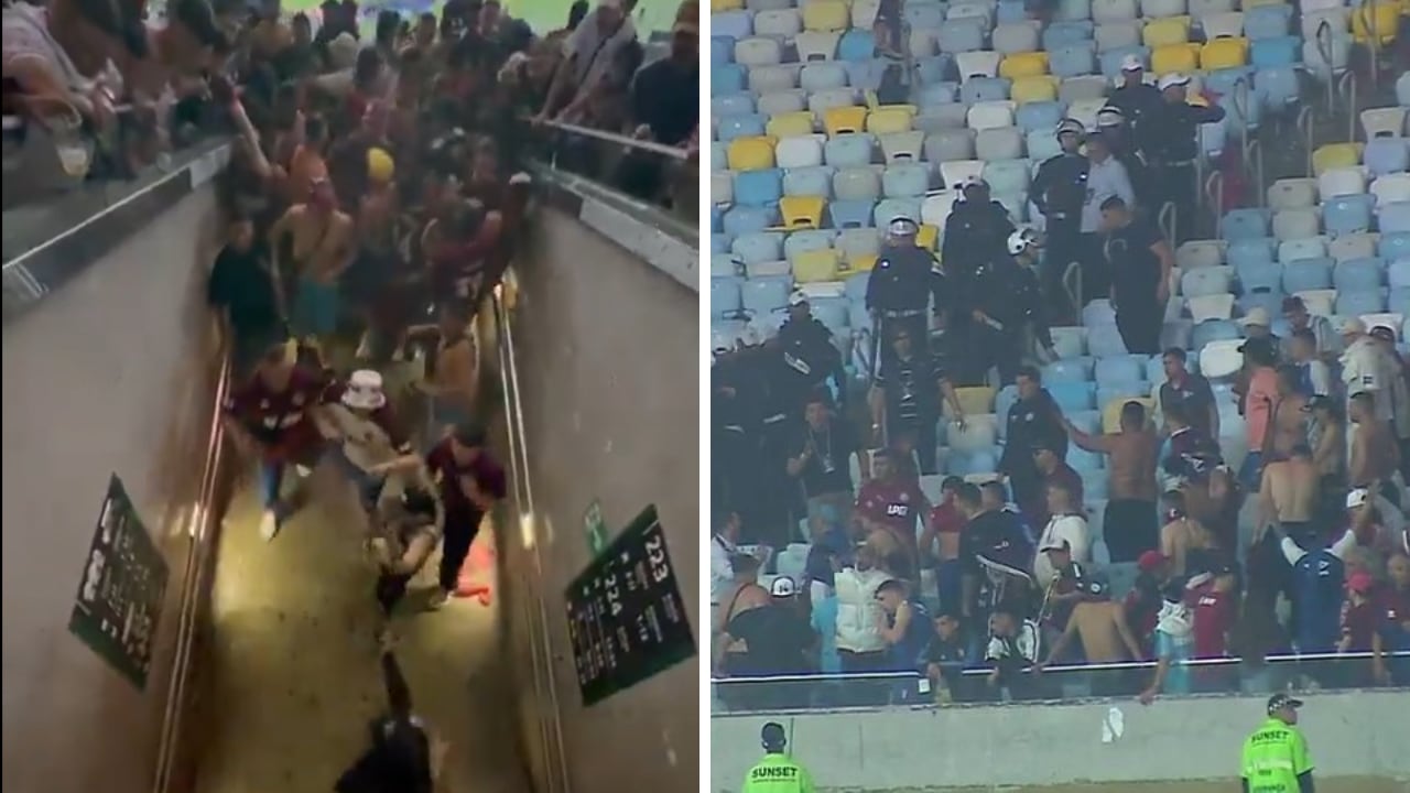 Incidentes en el juego entre Fluminense y Lanús por Sudamericana.