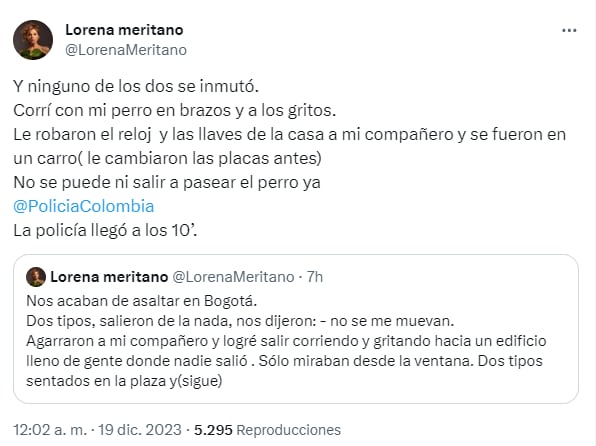 Lorena Meritano compartió su historia en redes sociales.