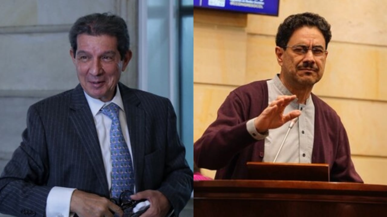 De izquierda a derecha: José Félix Lafaurie e Iván Cepeda.