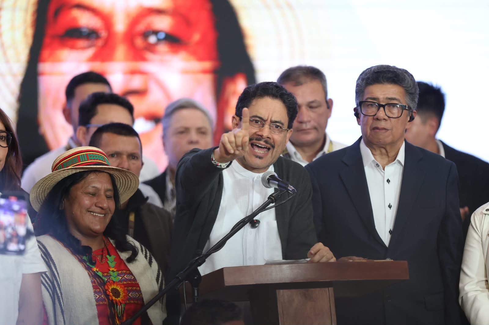 Candidato presidencial Iván Cepeda, resultados votaciones.
Aida Quilcué, candidata a la vicepresidencia.