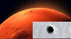 La cámara HiRISE del MRO captó imágenes detalladas de un pozo en Marte