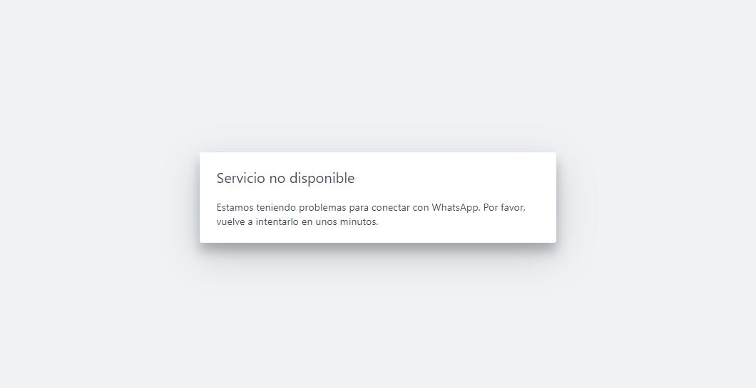 WhatsApp Web también presentó fallas.