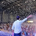 David Barguil, candidato presidencial del Partido Conservador, estuvo haciendo campaña en el departamento de Bolívar. 20 de febrero de 2022.