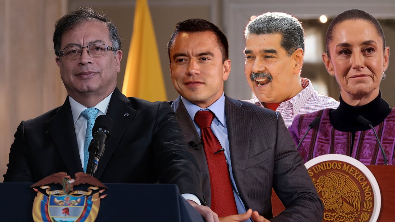 Gustavo Petro, Daniel Noboa, Nicolas Maduro y Claudia Sheinbaum