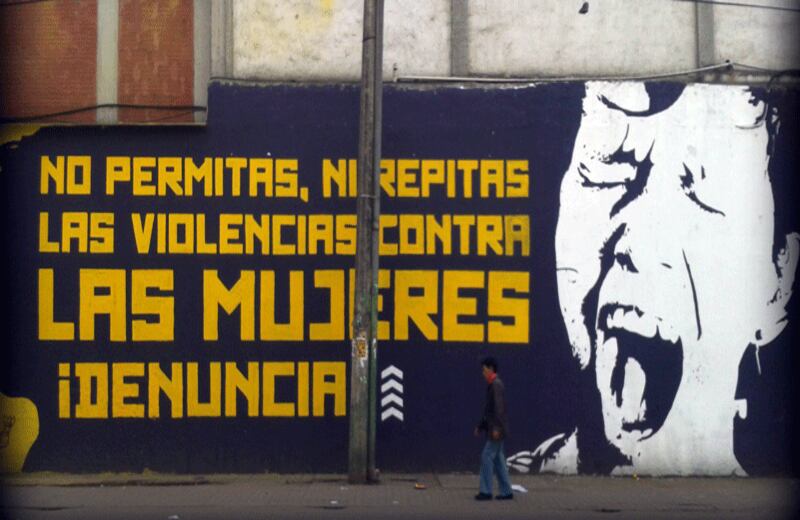 No permitas las violencias contra la mujer. Bogotá. Fotografía: Toxicómano