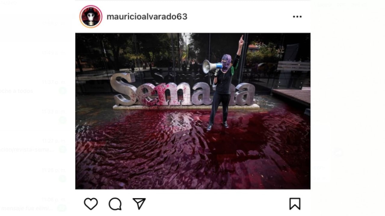 Protesta violenta contra SEMANA