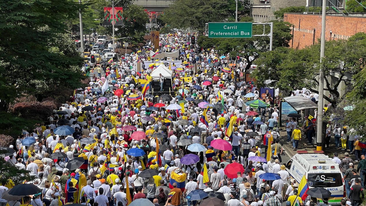 Marcha de la oposición este 23 de noviembre en Medellín.