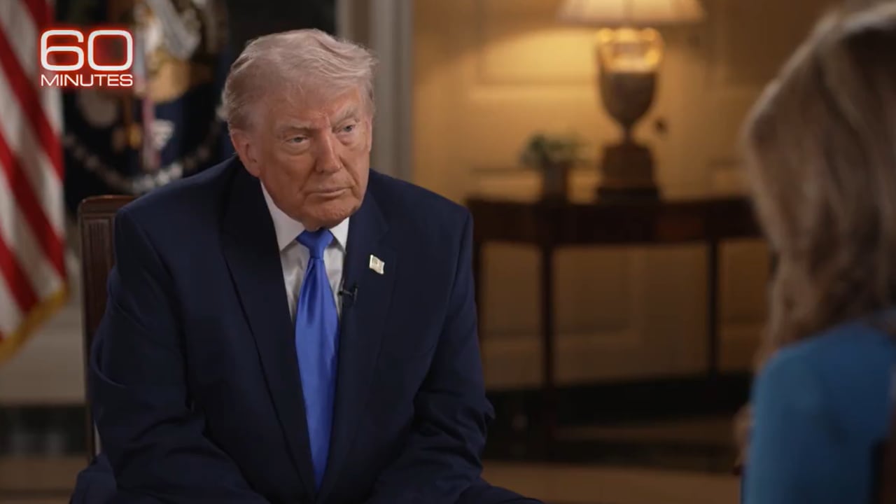 Donald Trump en entrevista con 60 Minutes.
