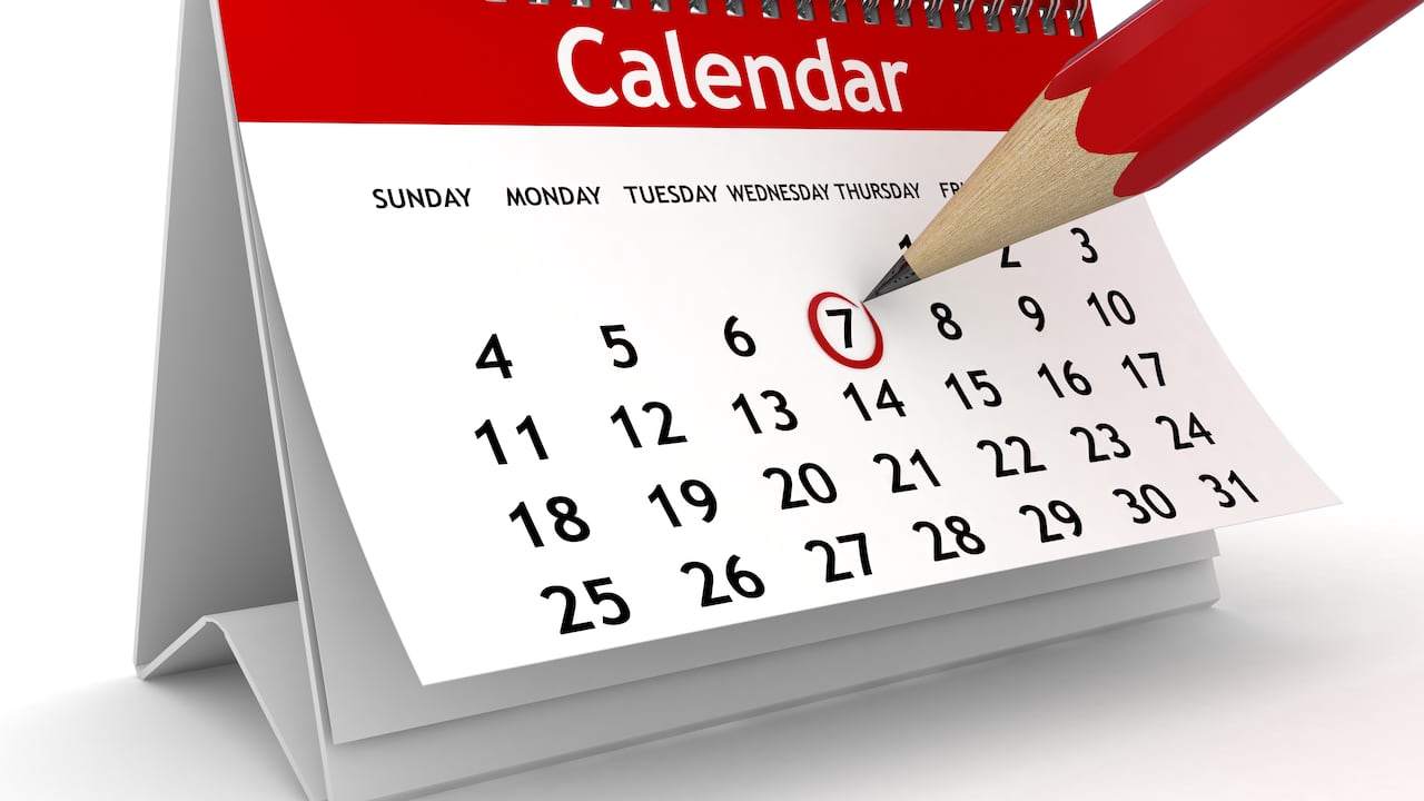 Calendario con festivos para este mes de mayo