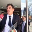 Álvaro Hernán Prada, representante a la Cámara por el Centro Democrático, tras testificar este miércoles ante la Corte Suprema de Justicia.