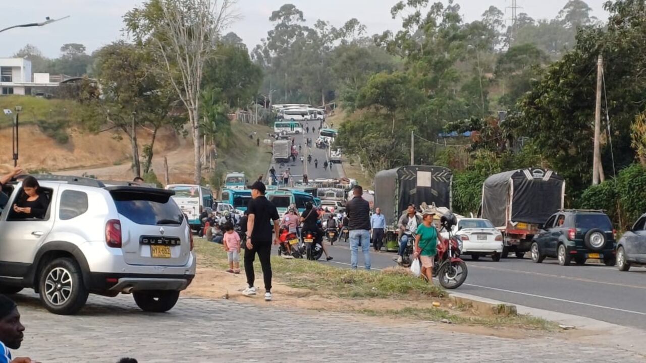 Popayán. Paro de camioneros.