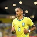 TOWNSVILLE, AUSTRALIA - SEPTEMBER 25: Raphinha of Brazil runs during the International Friendly match between Australia Socceroos and Brazil at Queensland Country Bank Stadium on September 25, 2026 in Townsville, Australia. (Photo by Ian Hitchcock/Getty Images) (Photo by IAN HITCHCOCK / GETTY IMAGES ASIAPAC / Getty Images via AFP)
