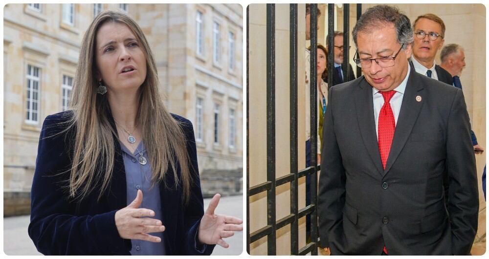 Paloma Valencia y Gustavo Petro.