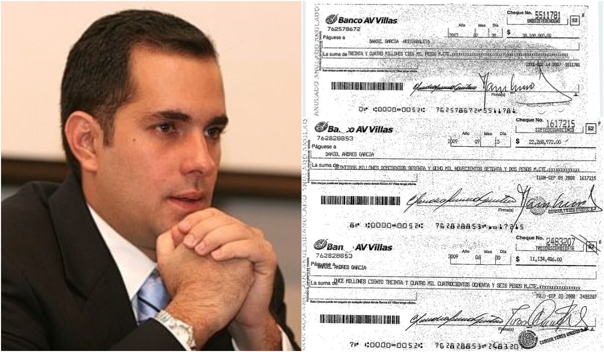 Estos cheques comprobarían los pagos a Daniel García Arizabaleta.