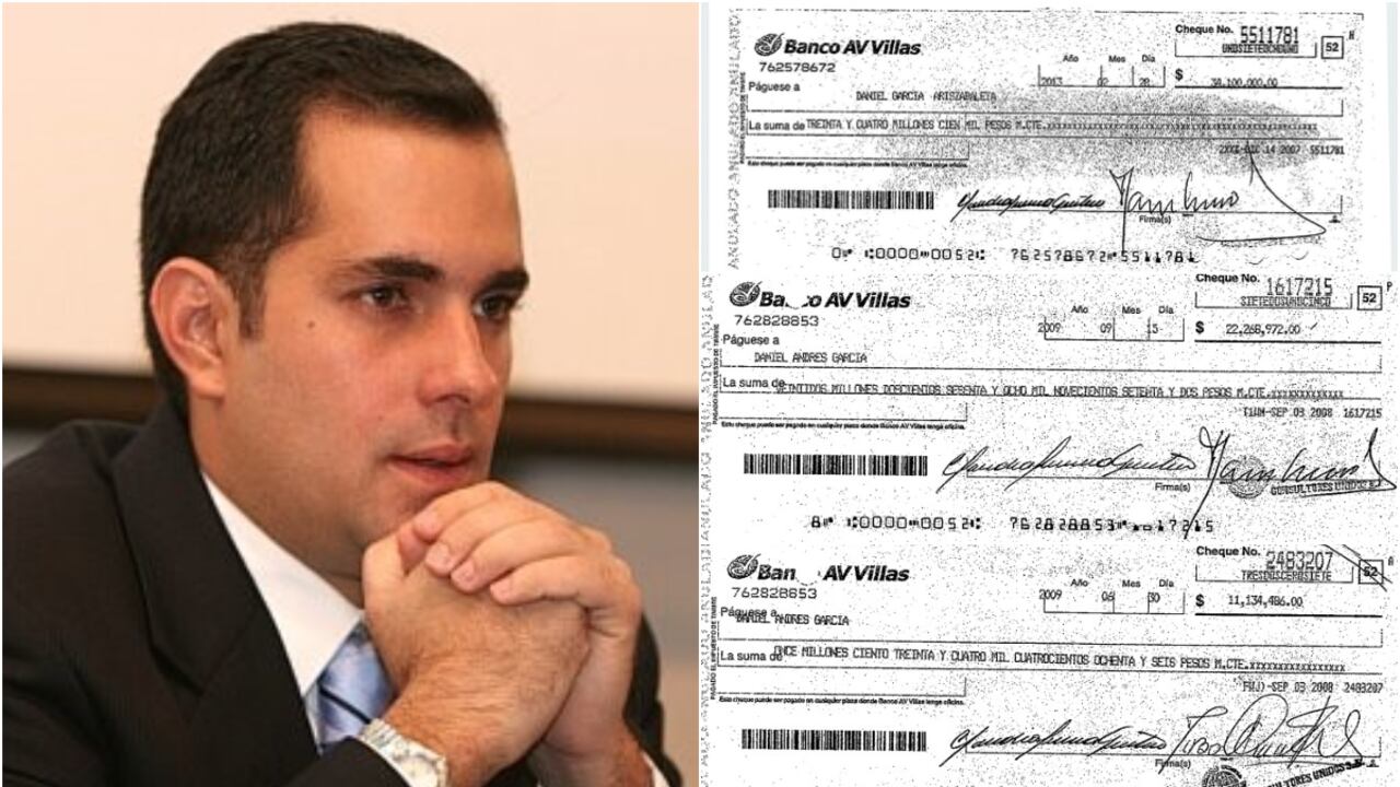 Estos cheques comprobarían los pagos a Daniel García Arizabaleta.