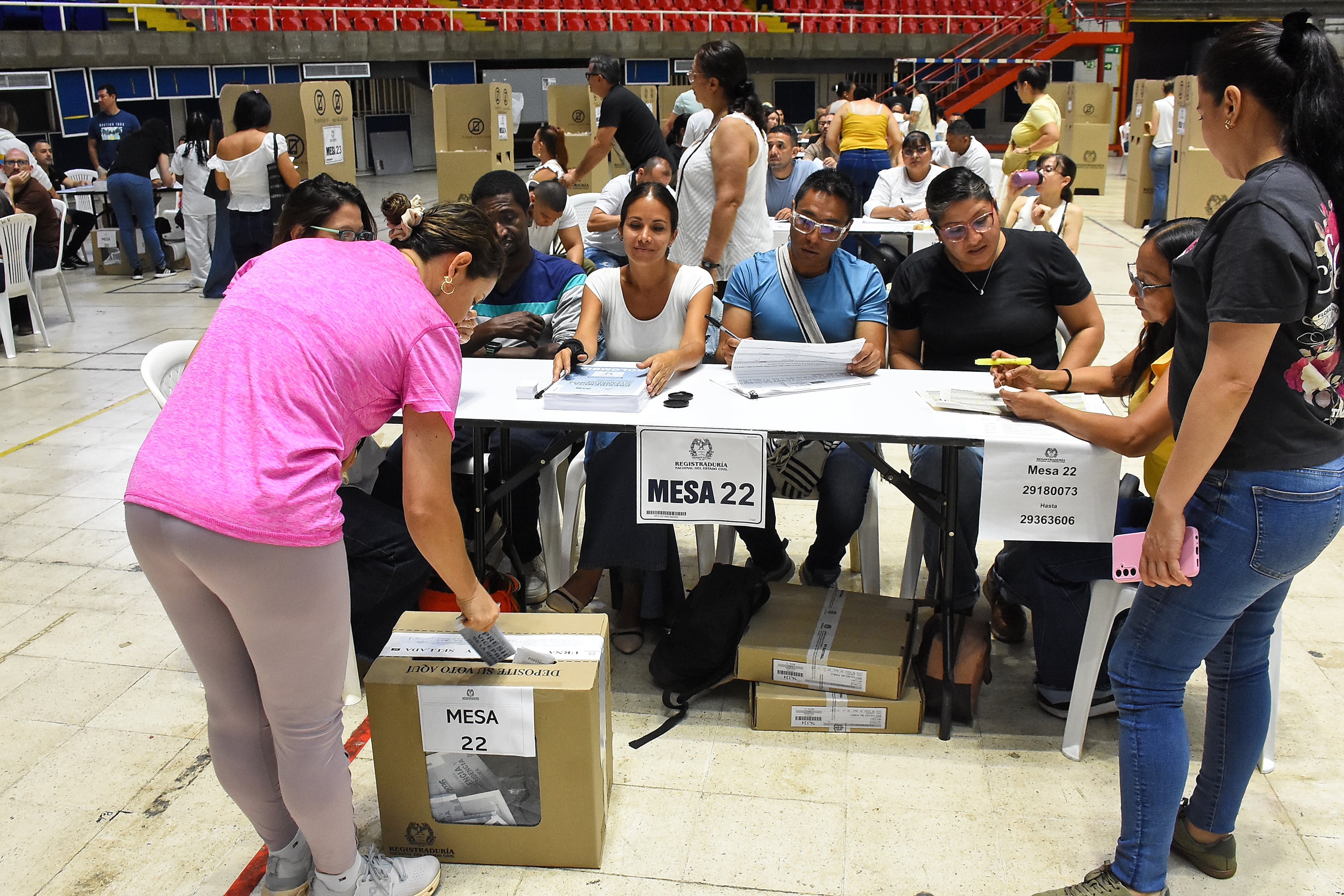 Elecciones Presidenciales 2026, Puesto de votación Coliseo del Pueblo.