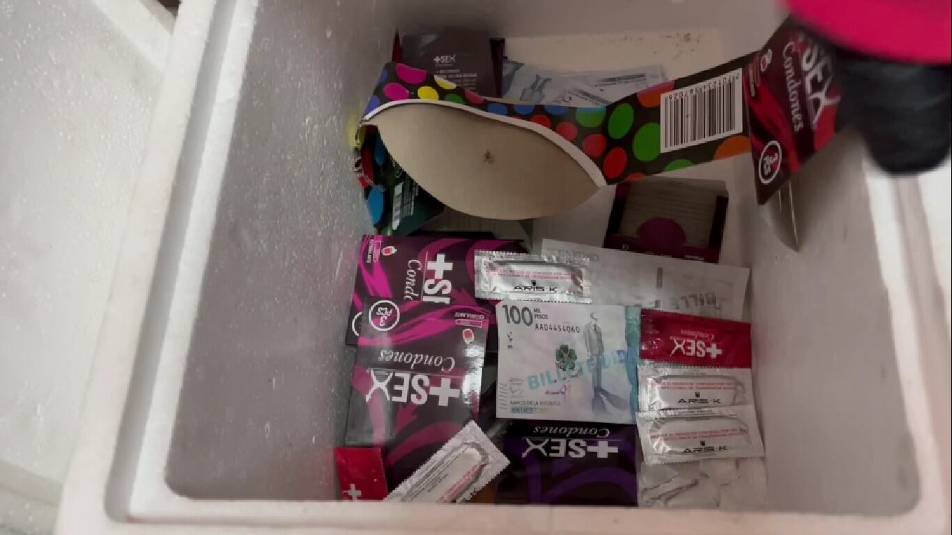 Elementos incautados en una chiquiteca en Bucarmanga.