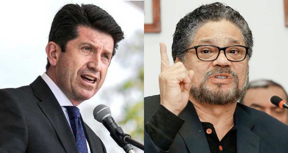 El ministro Diego Molano y el disidente Iván Márquez