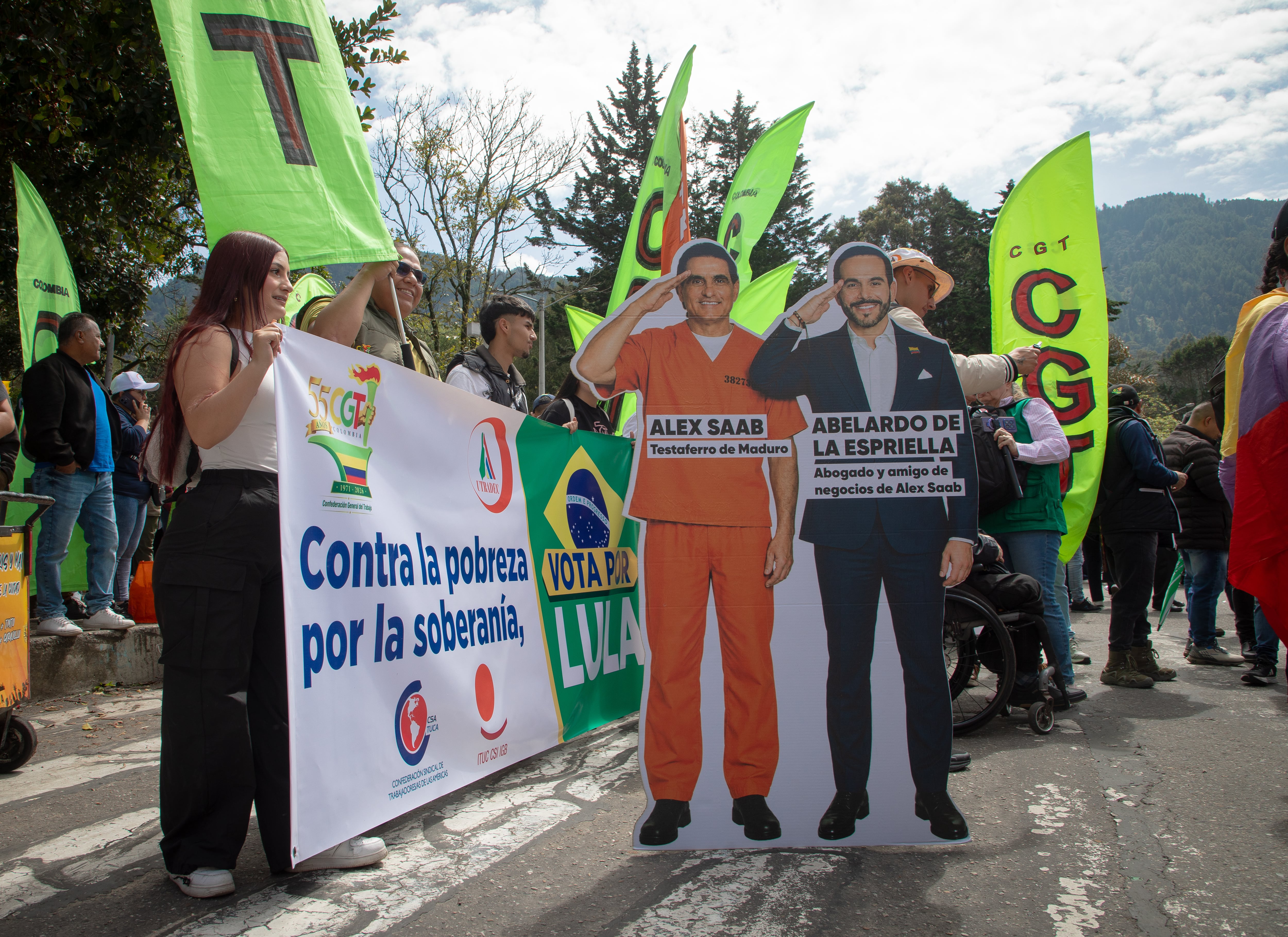 Marchas 14 de octubre, centrales obreras