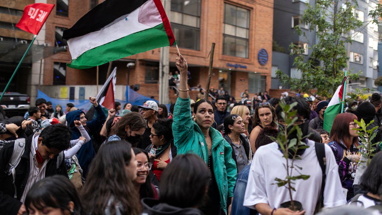 Manifestaciones propalestinas en Bogotá.