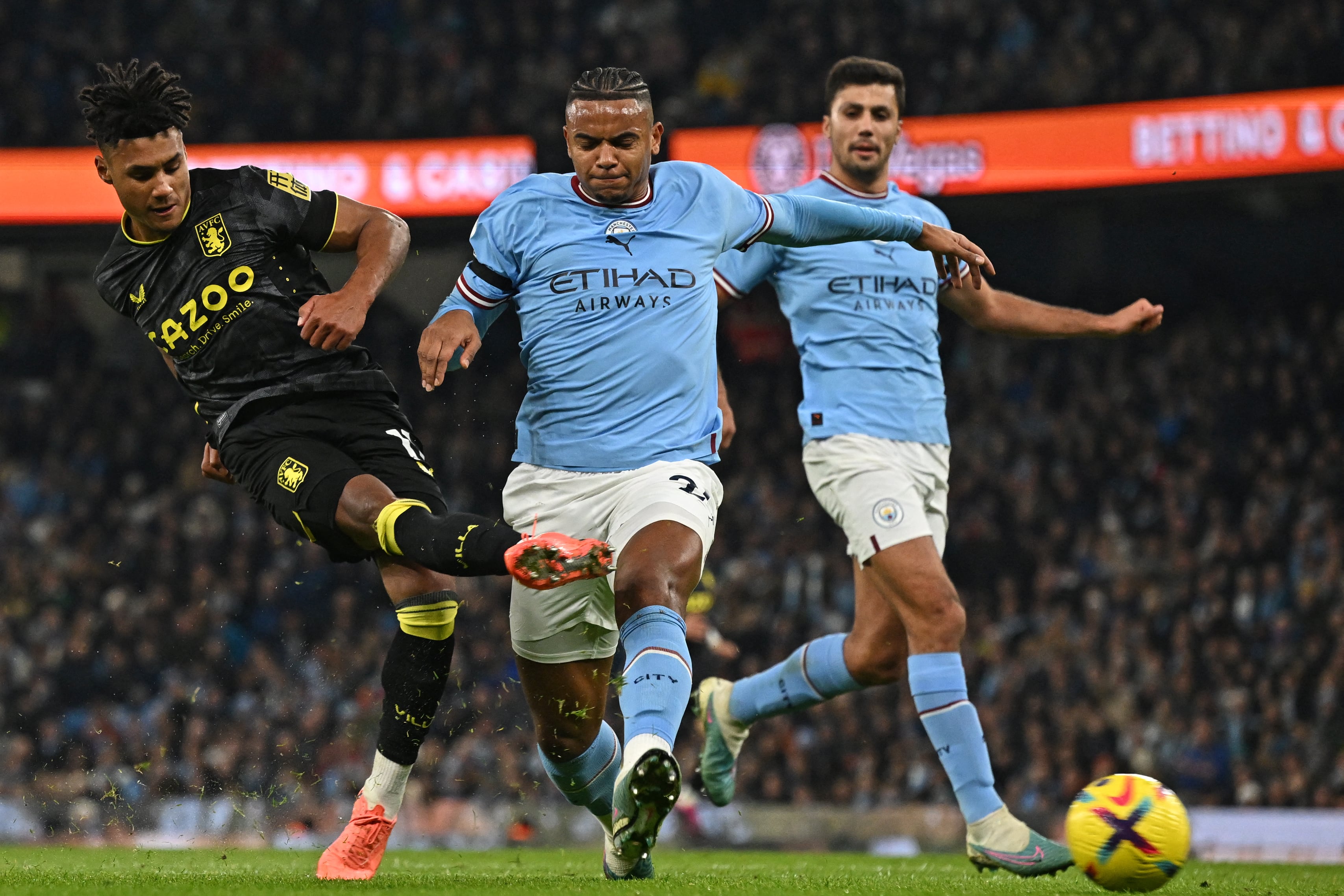 El Manchester City derrotó al Aston Villa este domungo 12 de febrero. Foto: AFP.