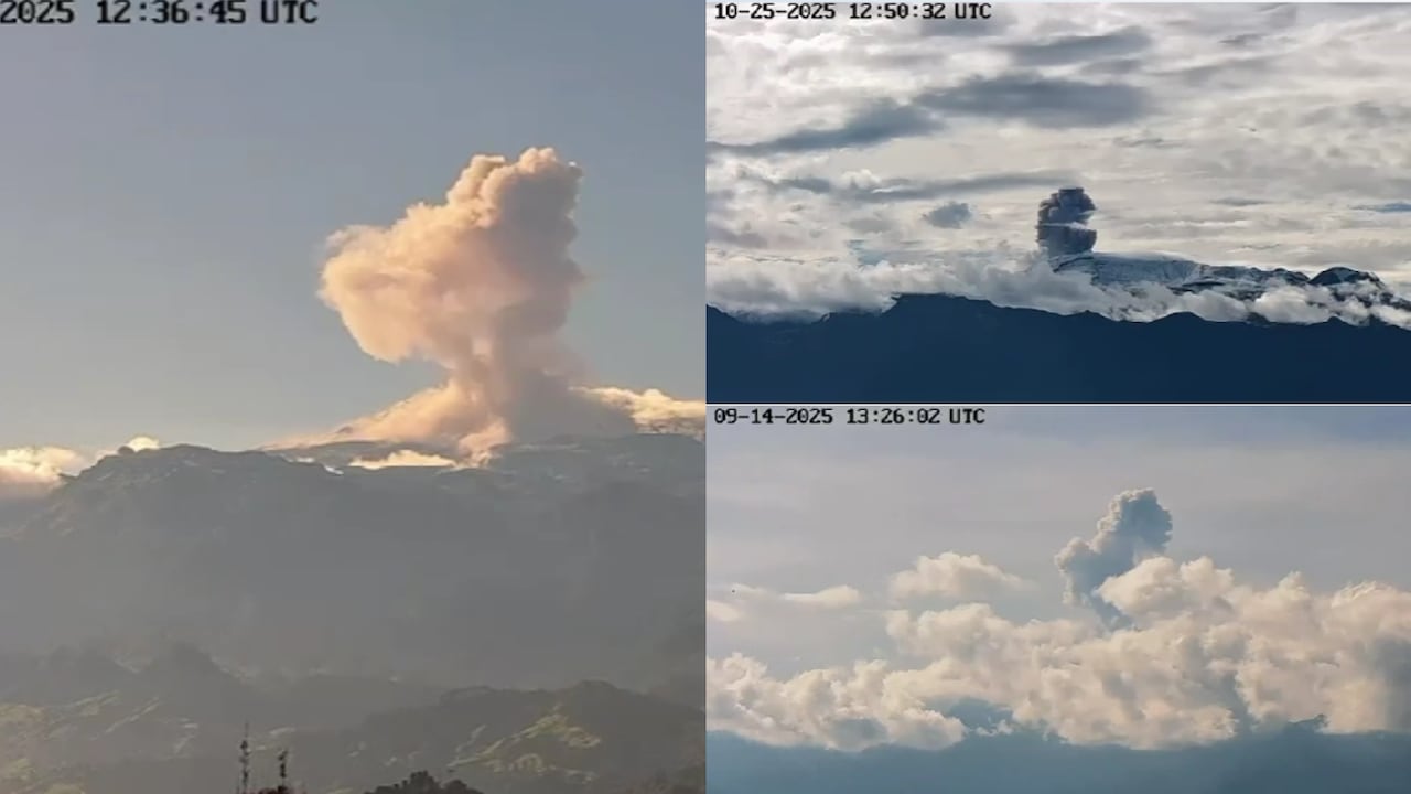 Así se ve el volcán Nevado del Ruiz.