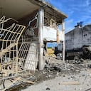 Así quedó la Estación de la Policía y sus alrededores luego del ataque de las disidencias de las Farc en Morales, Cauca.