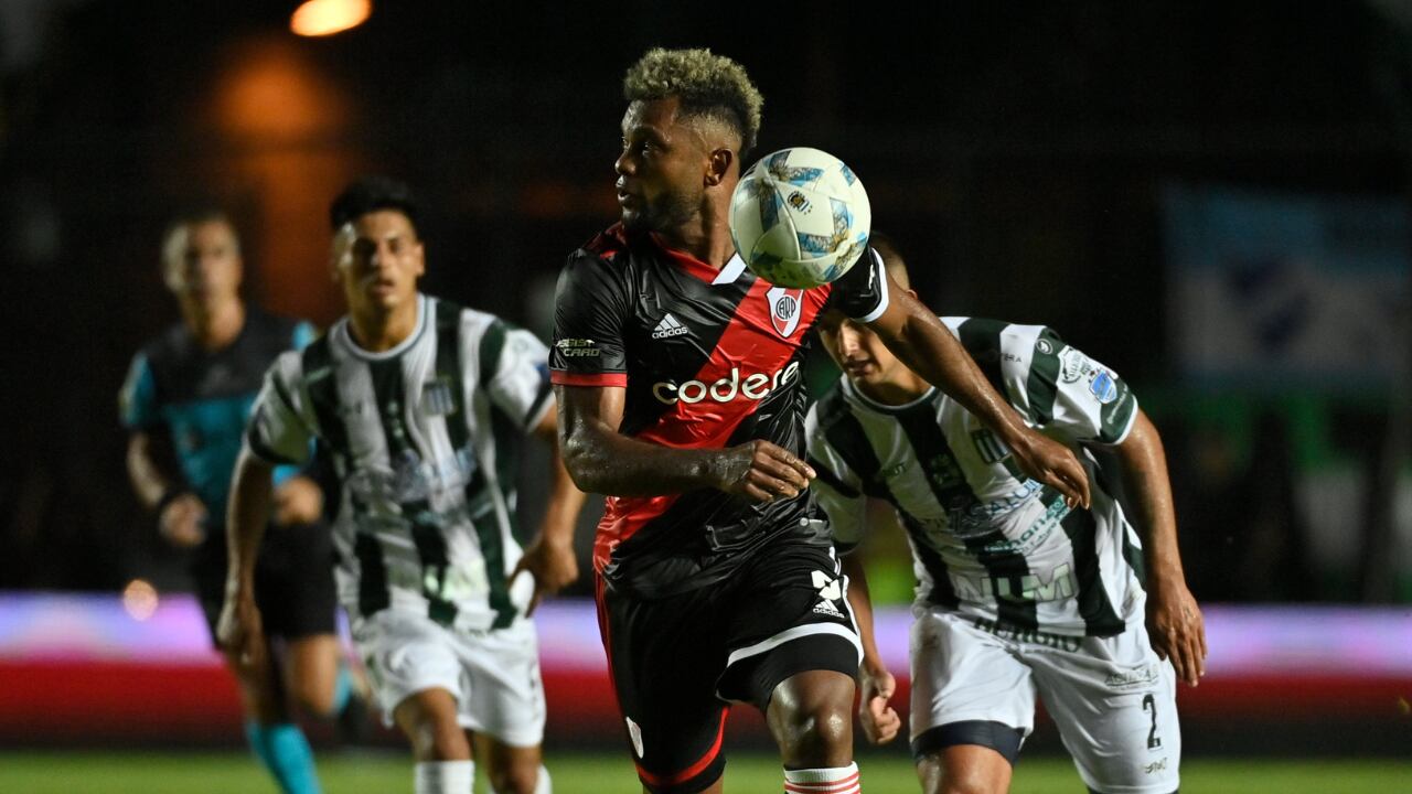 Miguel Ángel Borja ha anotado siete goles en los últimos cinco partidos que jugó con River Plate.