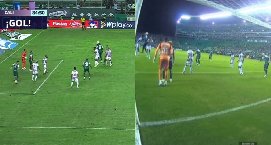 Imagen gol anulado a Mera