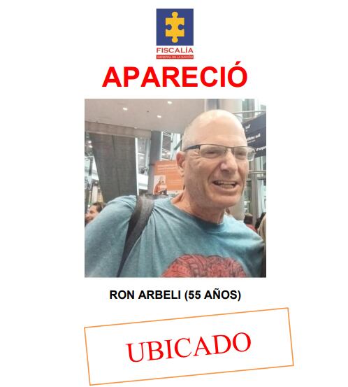 Apareció turista israelí que había sido reportado como desaparecido.