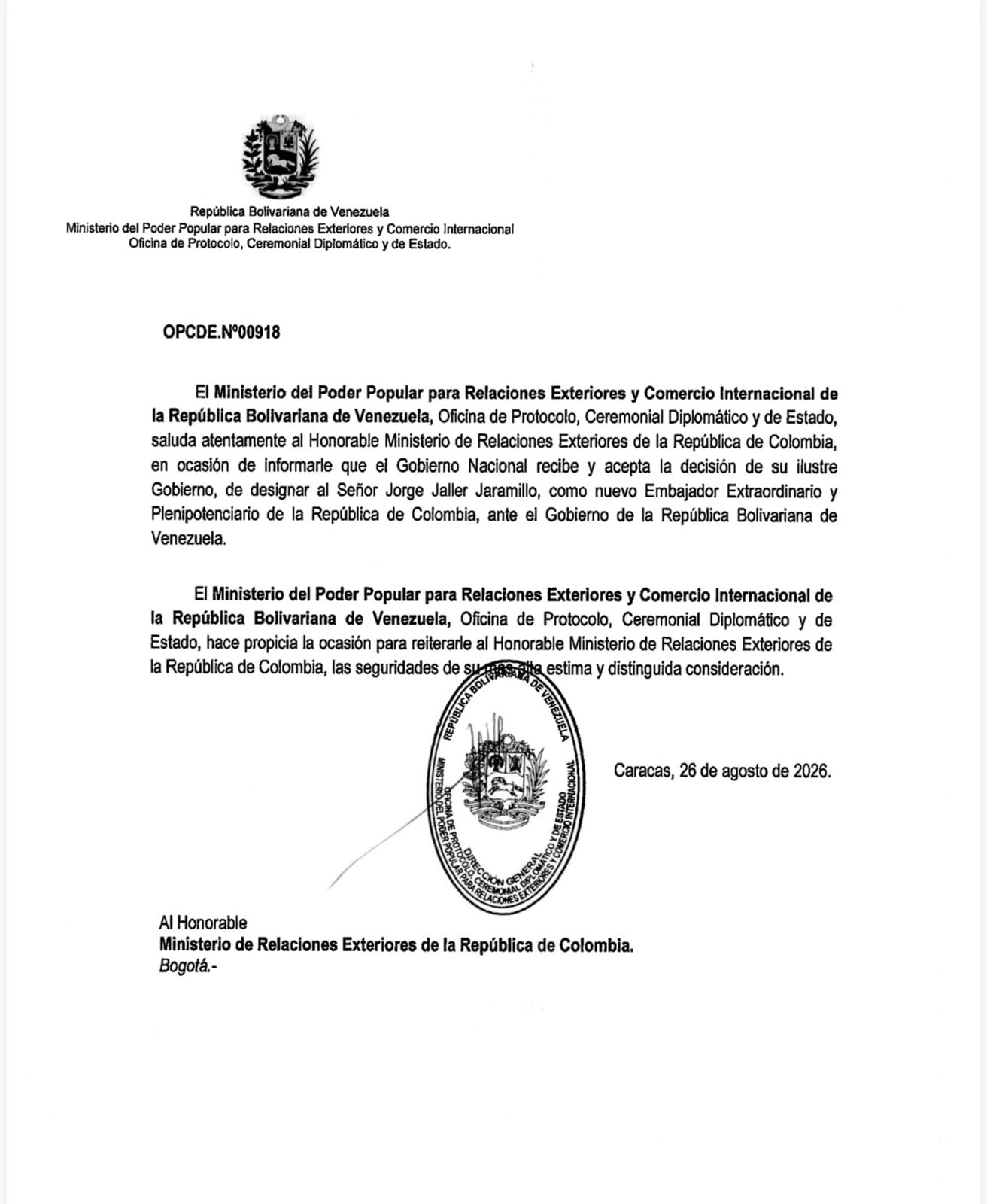 Este es el documento oficial del Gobierno de Venezuela.