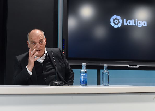 LaLiga, presidida por Javier Tebas reaccionó afirmando que “solicitó todas las imágenes disponibles para investigar lo sucedido”. (Photo By Gustavo Valiente/Europa Press via Getty Images)