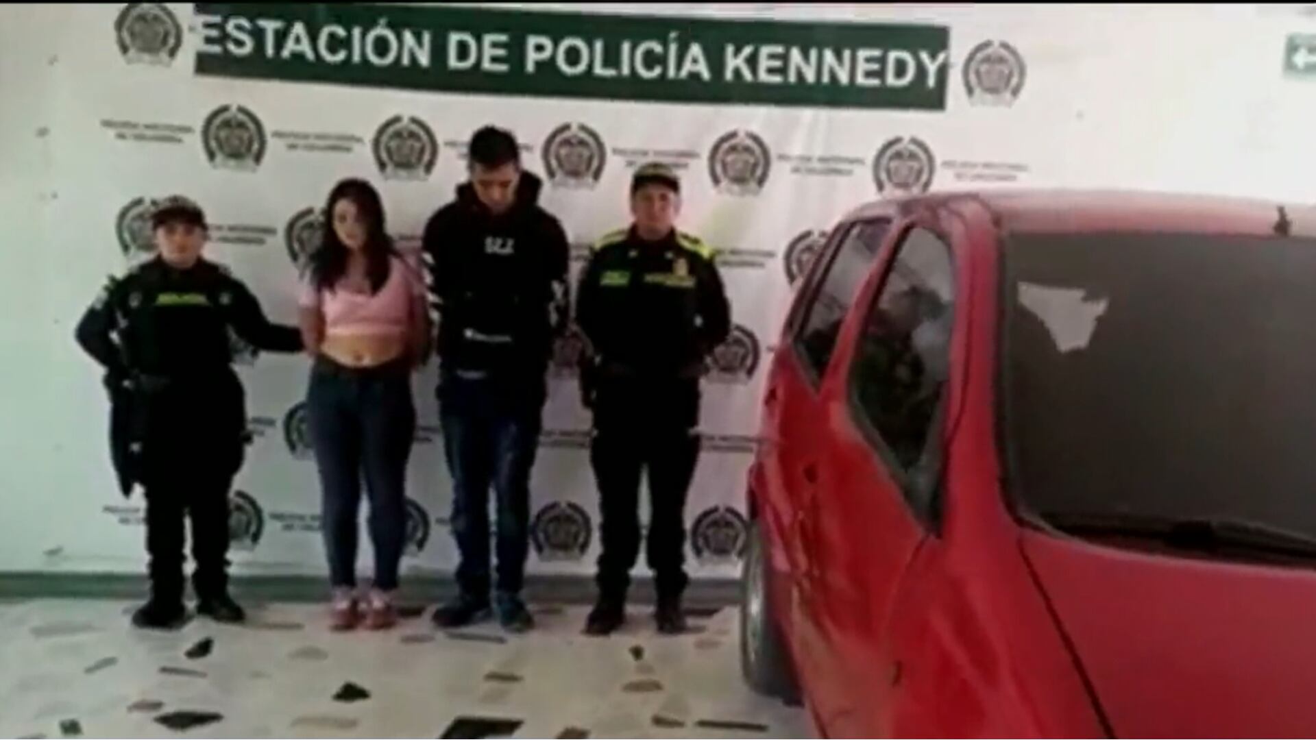 Los presuntos responsable del robo en Britalia.