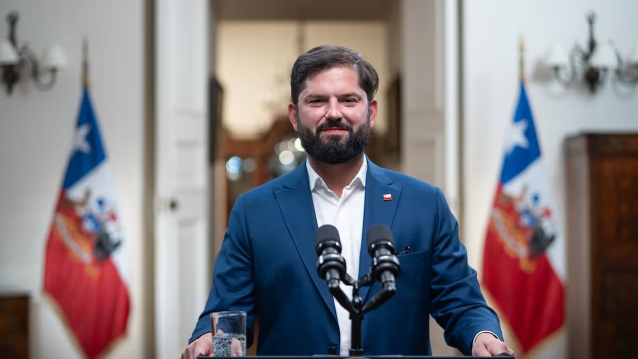 Gabriel Boric en su último discurso como presidente de Chile.