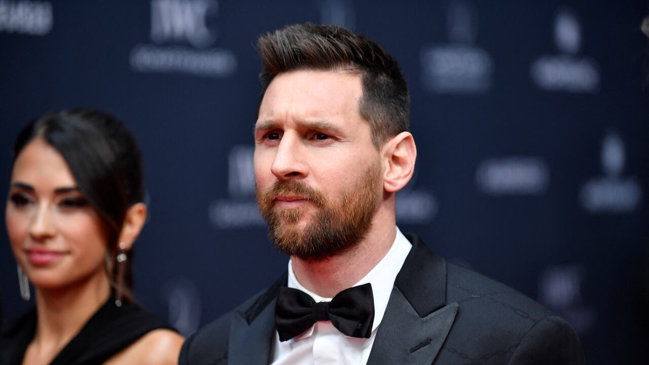 Lionel Messi junto a su esposa en los premios Laureus
