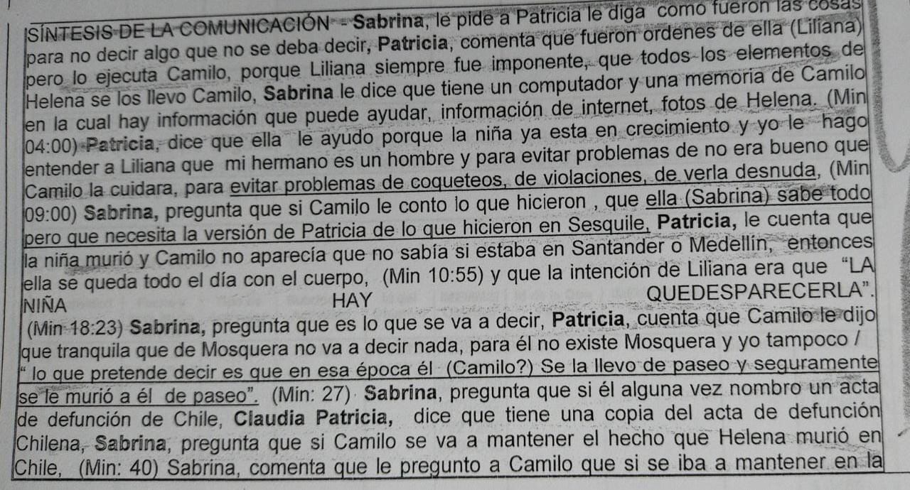 La amante de Camilo Pinzón pide explicaciones sobre la muerte de Helena.