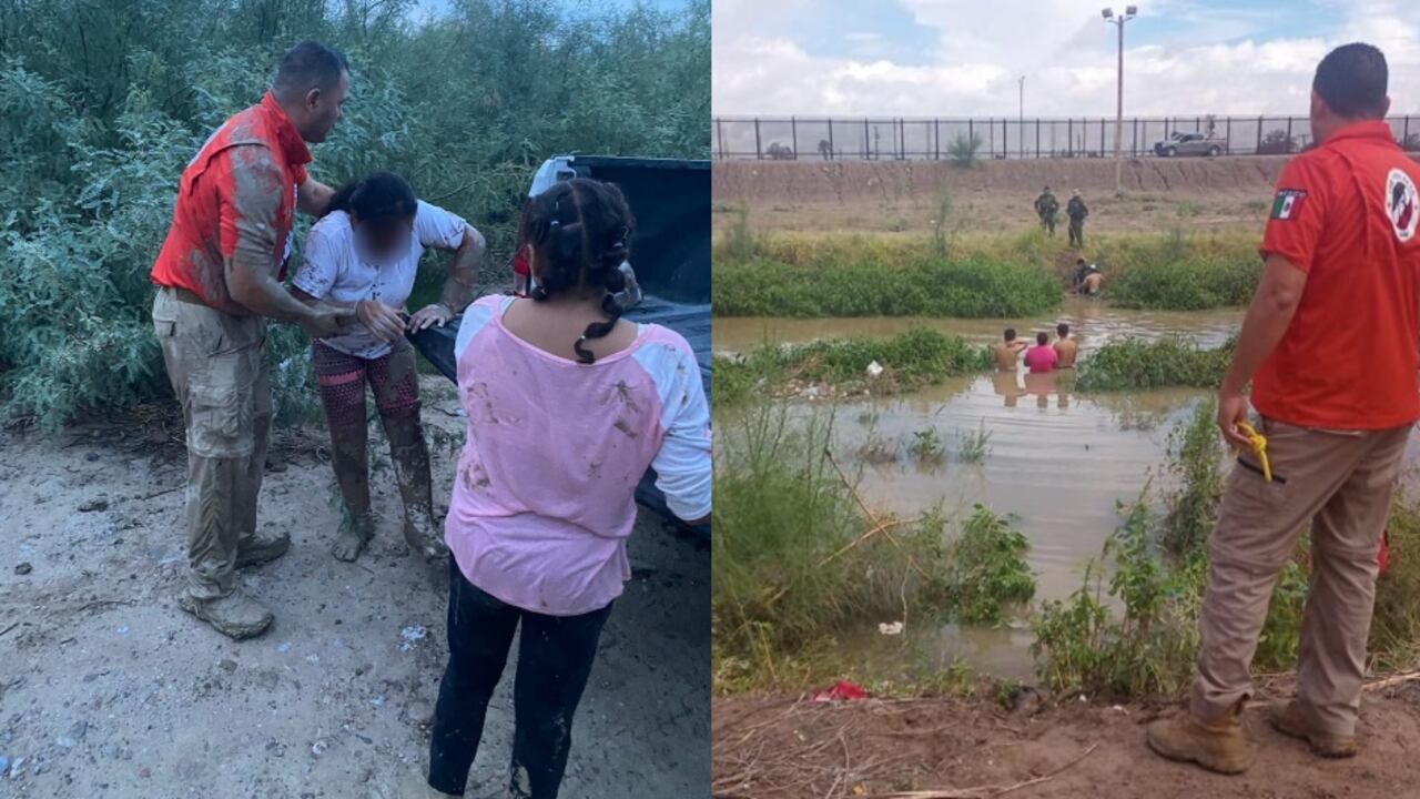 Organismo de socorro llevan a cabo labores de rescate en río Bravo.