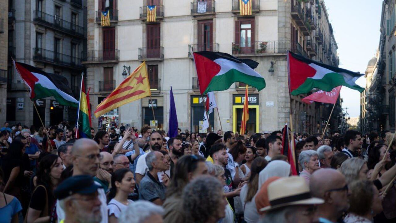 Protestas en Barcelona a favor de la causa Palestina