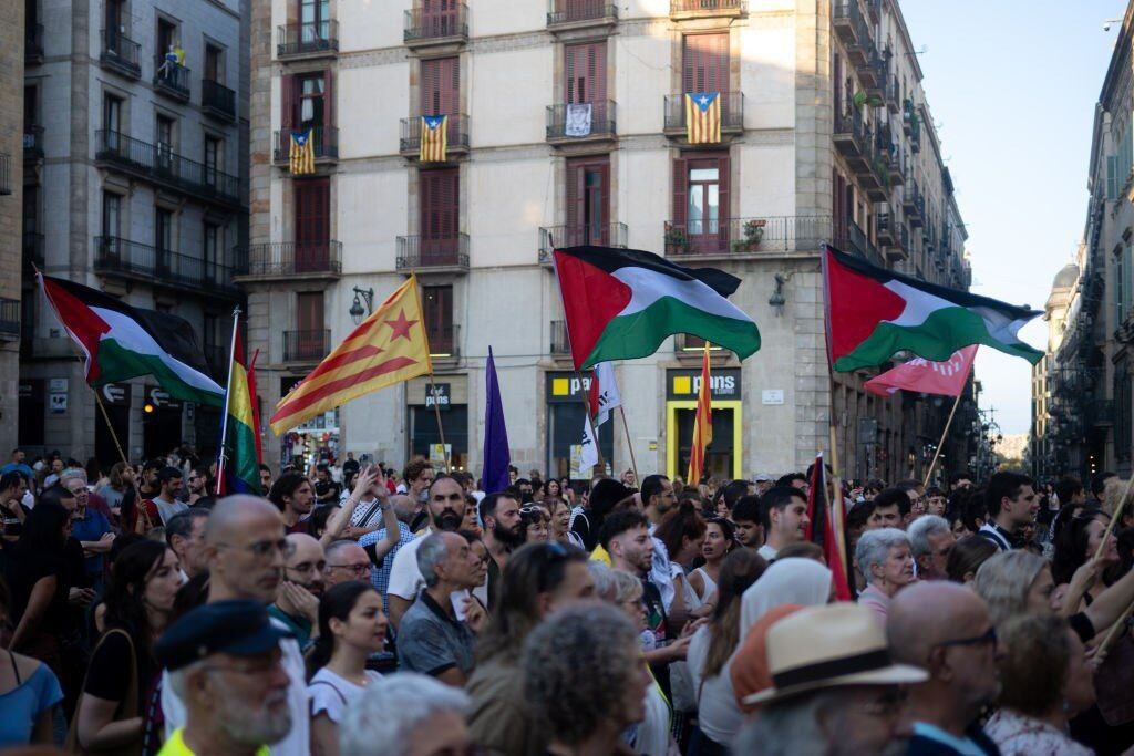 Protestas en Barcelona a favor de la causa Palestina