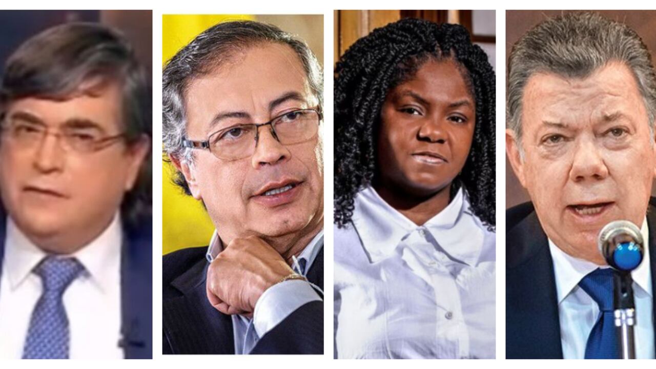 Jaime Bayly, Gustavo Petro, Francia Márquez y Juan Manuel Santos
