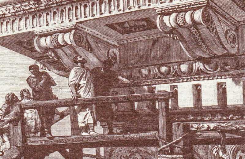 El emperador Adriano, personaje central de ‘Memorias de Adriano’, dirigiendo los trabajos del templo de Venus.