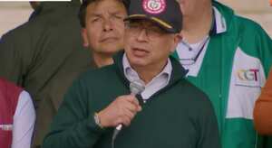 Marchas 1 de Mayo Día del Trabajo, Presidente Gustavo Petro en la Plaza de Bolívar