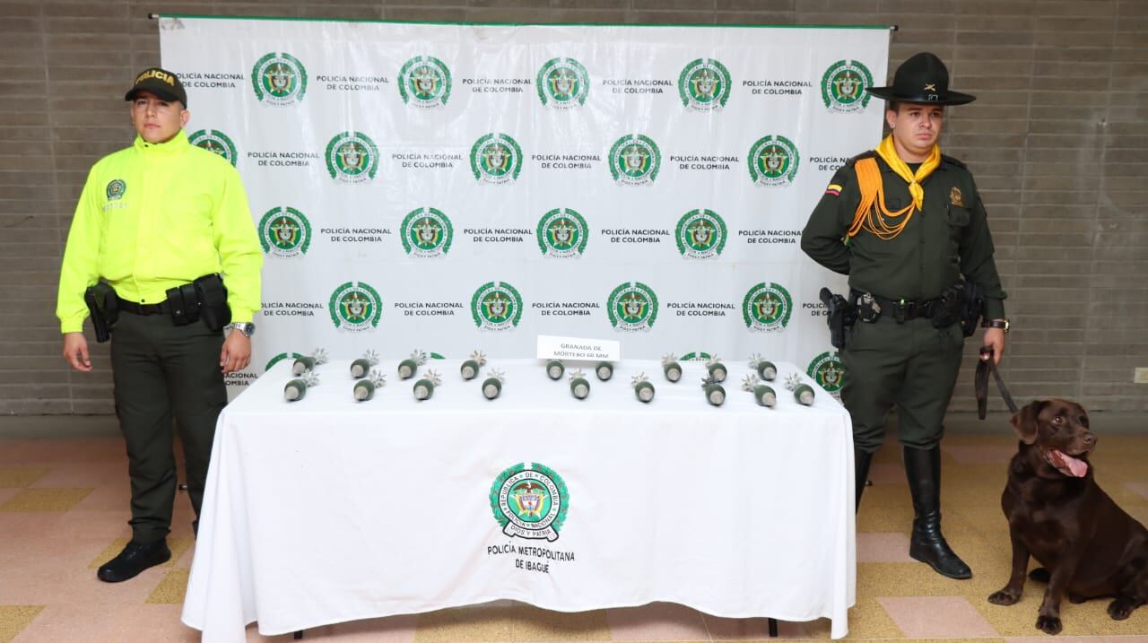 Granadas incautadas en Ibagué