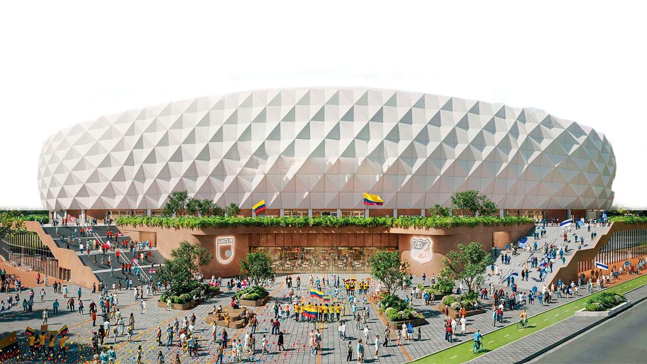 Proyección de cómo quedaría el estadio El Campín tras su renovación.