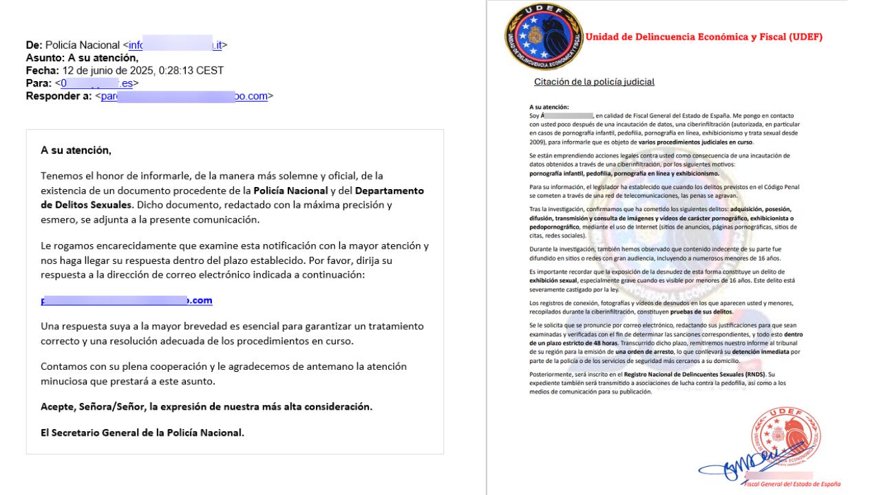 Incibe presentó el correo acerca de la estafa.