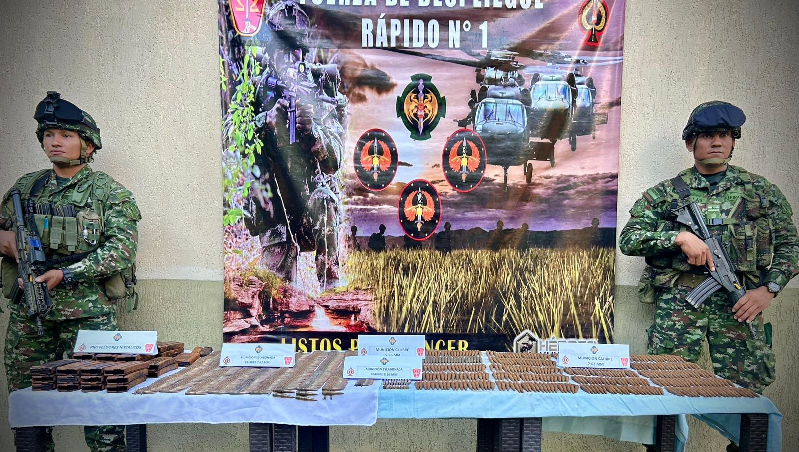 Munición incautada en La Macarena, Meta