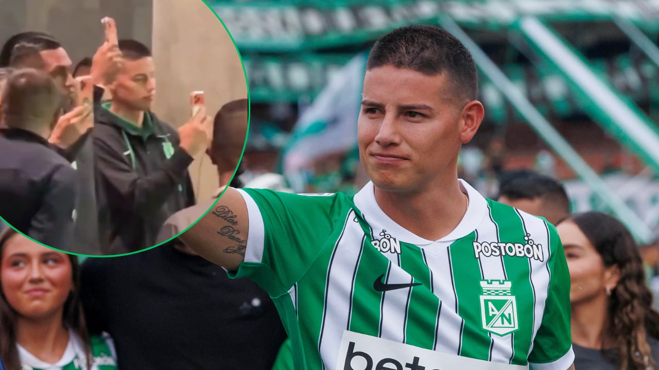 James Rodríguez hace emocionar a la hinchada de Atlético Nacional con sus gestos desde que llegó
