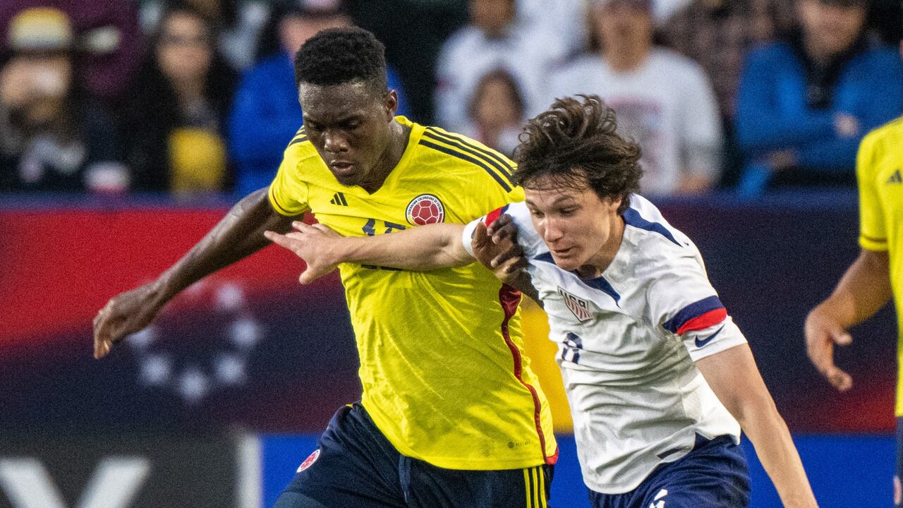 El volante de la Selección Colombia y Deportivo Pereira, Yilmar Velásquez, ante Estados Unidos