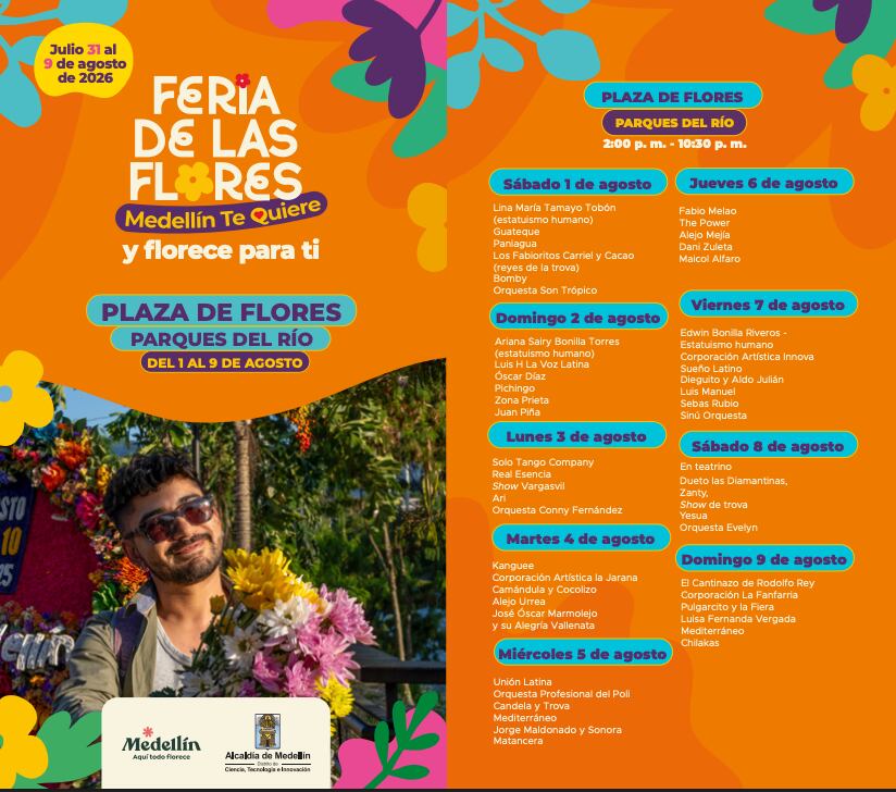 Cronograma Feria de las Flores 2026