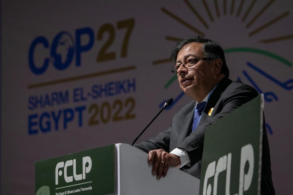 El presidente Gustavo Petro aprovechó su viaje a Egipto para continuar su campaña internacional contra los hidrocarburos.